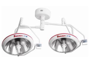 China ZF700/700 Double Arm Surgical Medical Shadowless Halogen Operating Lights on sale