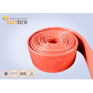 Fire Retardant Silicone Coated Fiberglass Sleeving 100% E - Glass Yarn