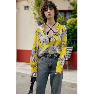 100% Silk 20MM China Yellow Rose Women Fashion Dress