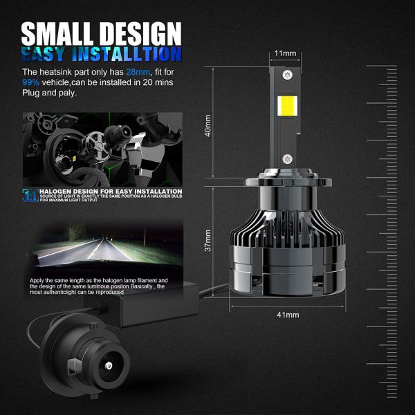D8S Car LED Headlight Bulbs 10000 Lumen 4300k Color Temperature