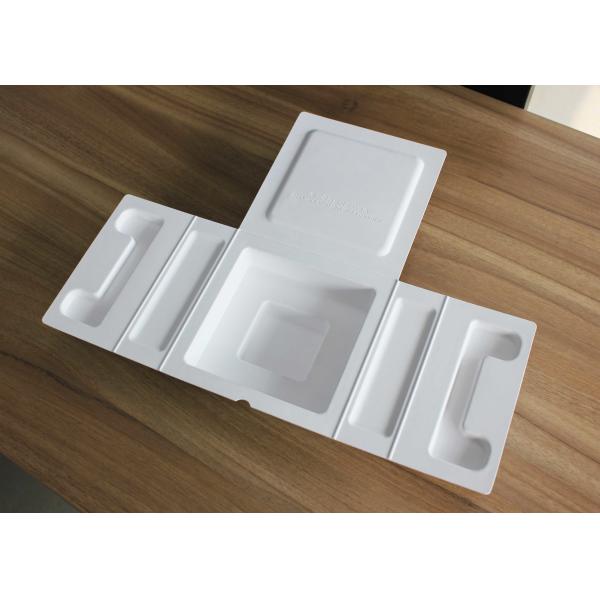 Buy Foldable Thermoformed Moulded Pulp Tray Green Debossed Embossed at wholesale prices