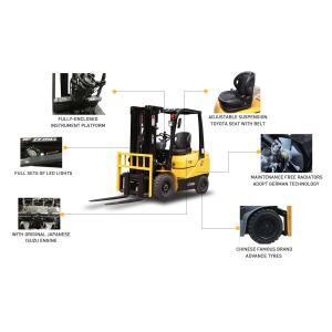 Japanese Engine Hydraulic Forklift Small Diesel Forklift