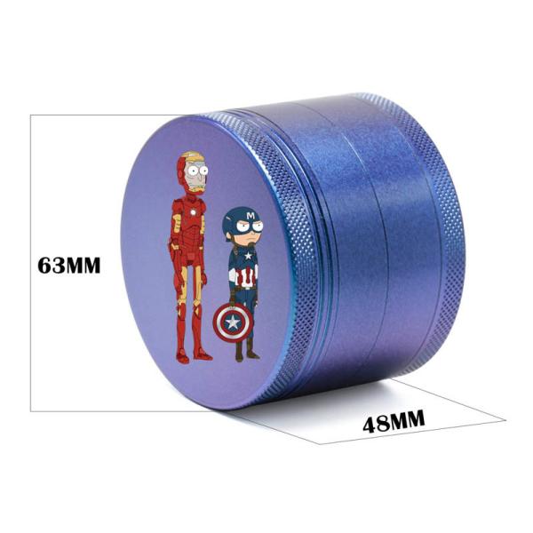 Aluminum Alloy 4 Layer Herb Grinder , 63mm Do Dry Week Marijuana Grass Grinder