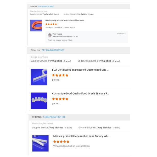 Heat Resisting Medical Grade Silicone Tubing 3x6mm Sizes Rubber Vacuum Pipe