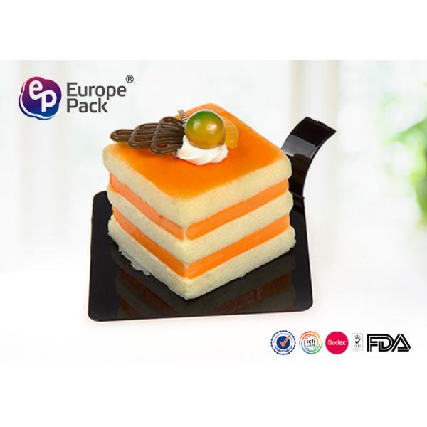 Black Disposable Dessert Plates Ps Material Plastic Pudding Cups