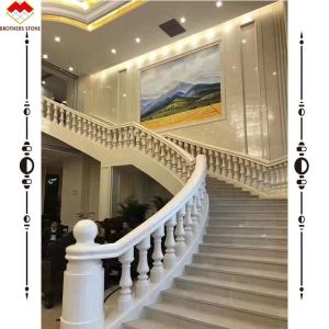 China Good Marble Ceramic Stairs Nosing Step Tile in White with Customized Glazed Finish on sale