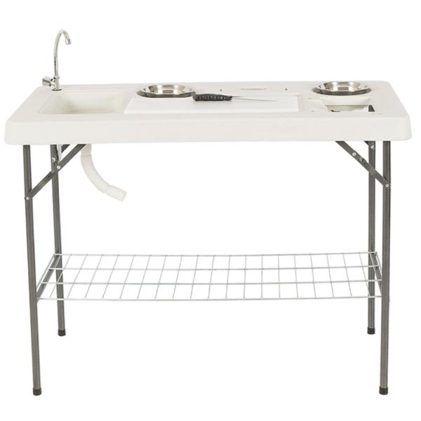 Portable Plastic Metal Folding Table for Outdoor Camping and Garden Activities