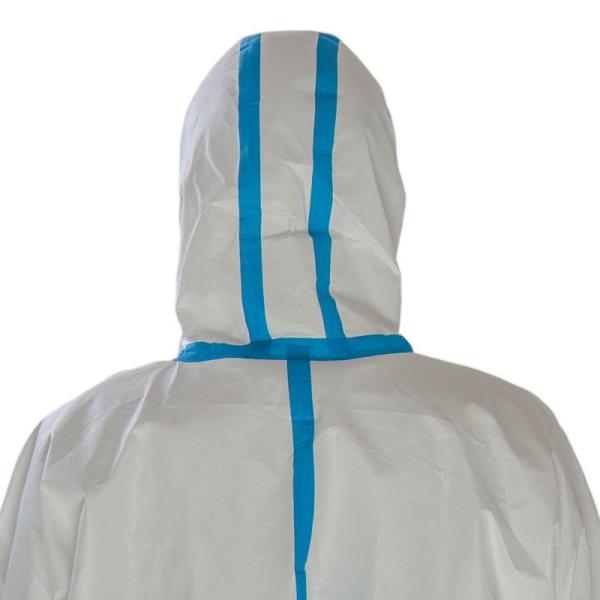 Waterproof Protection Safety Coverall With Zipper Front And Elastic Cuff