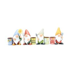 Gnome Planter Metal Yard Ornaments For Garden Outdoor Multiple Design