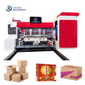 Servo Motor Feeding Corrugated Cardboard Printer With Rotary Slotting Die Cutter