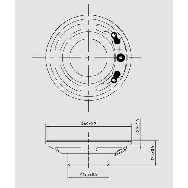 40 Mm Waterproof Raw Frame Speakers RoHS And REACH Compliant