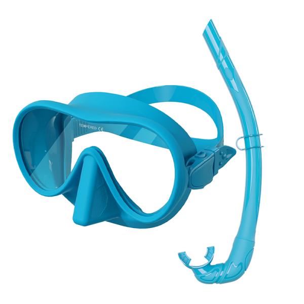 2024 CE Certified Single Tempered Glass Diving Gear Set for Adult Swimming Snorkel Mask Set