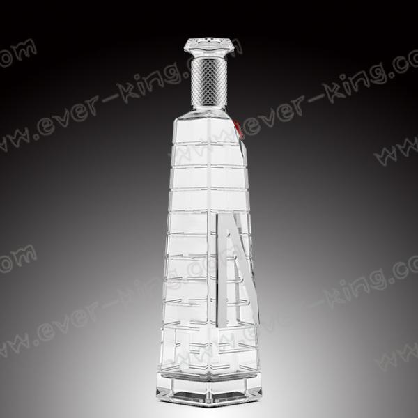 750ml Double Tower Shaped Liquor Glass Bottles