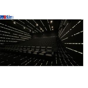 Furniture 3-Seat Push Back Reclining Black LeatherSoft Theater Seating Unit With Cup Holders