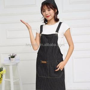 OEM Kitchen Cooking Apron Tc Fabric Black Kitchen Bib Aprons