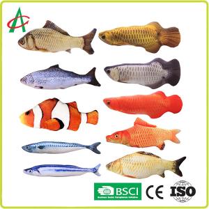 Simulate ISO9001 Pet Plush Toy , Fish Chew Toy 30X13X5cm