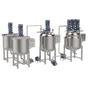 Hydraulic Lifting Vacuum Emulsifier Homogenizer 316/304 Stainless Steel Material