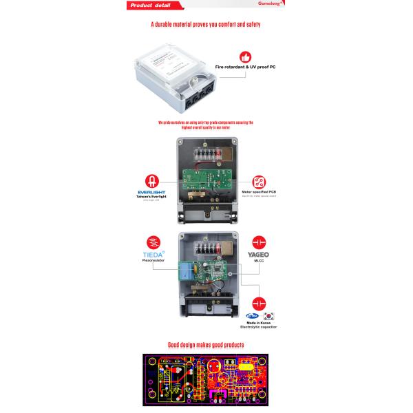 Cheap Price Gomelong DDS5558-YG Single Phase Electronic Kwh Meters