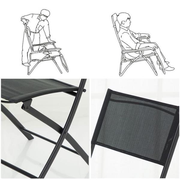 Embroidery or Printing Metal Glass Patio Dining Set for Outdoor Bistro Balcony Cafe