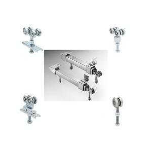 Q235 Steel Galvanized Hanging Door Roller Kit With Forge Centre Plate