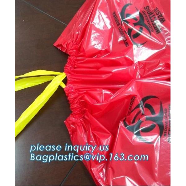 Buy Disposable Hospital Medical Waste garbage Biohazard Collection Bags, Plastic pe medical biohazard waste bag, Yellow bioh at wholesale prices