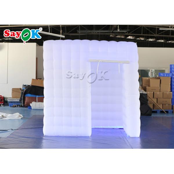 Professional Photo Studio Colored LED Light Inflatable Photo Booth For Holiday Event Portable