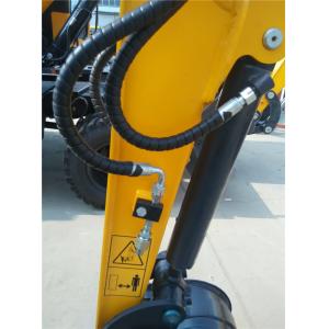 Yellow Mini Rubber Track Excavator Compact Crawler Digger With Cabin