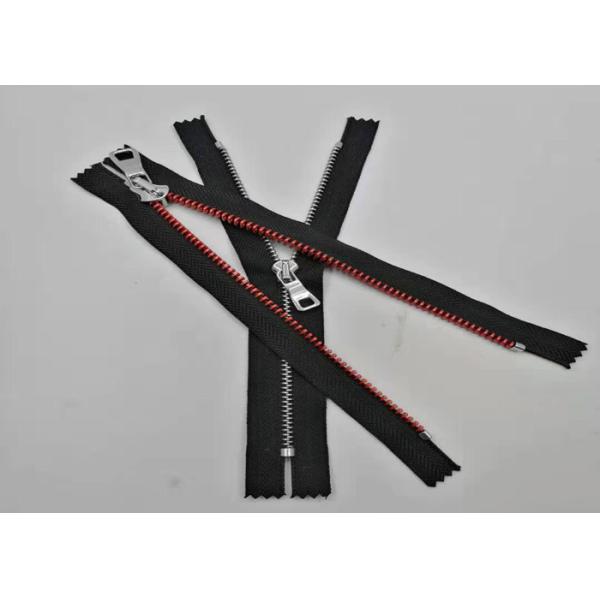 Aluminum Metal Teeth Zipper Round Shape For Handbag And Garmant