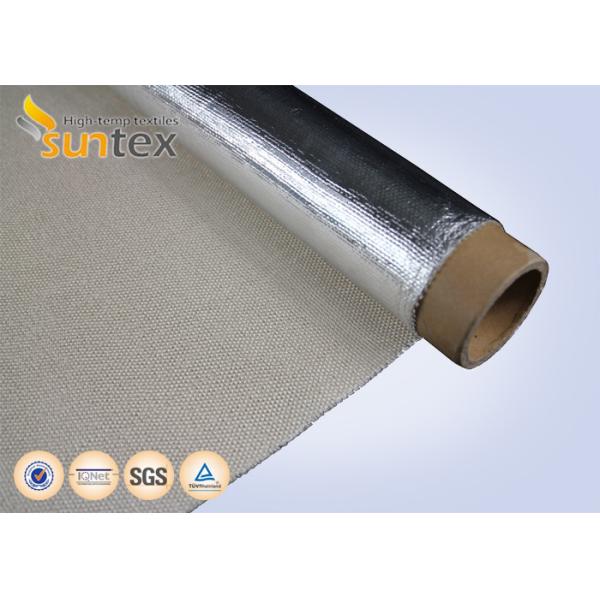 Silver Heat Reflective Aluminum Fiberglass Cloth For Flexible Hose Fabricating