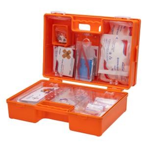 Empty Wall Mounted First Aid Kit Boxes ABS Plastic Orange Color