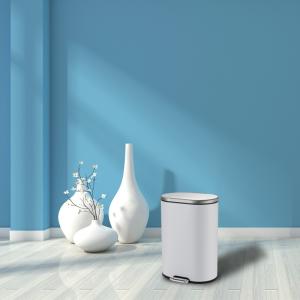 Anti Fingerprint 9L Stainless Steel Step Trash Can