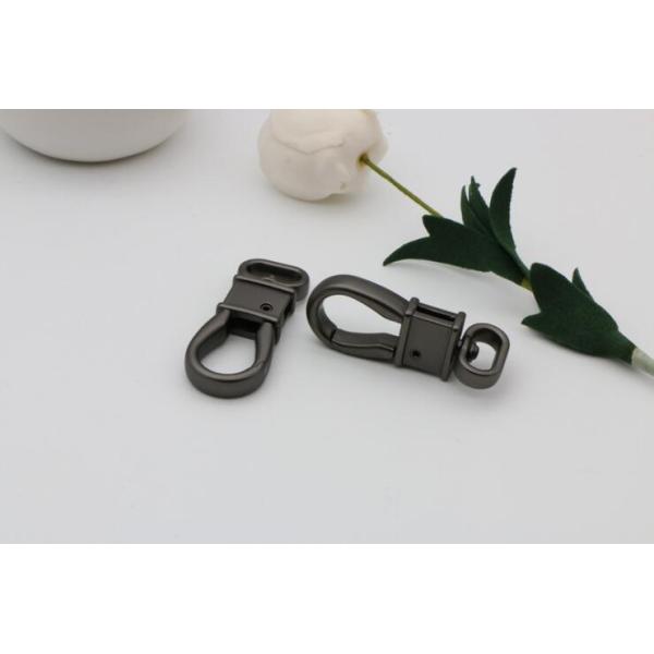Manufacturing gunmetal color zinc alloy metal 13.7 mm snap hook hk with high plating