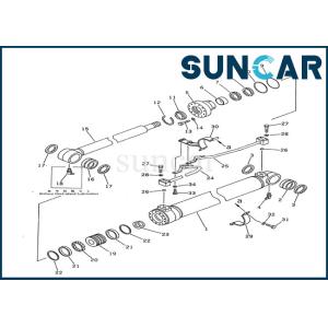 707-98-36200 Boom Cylinder Seal Kit Komatsu Equipment Models PC100-5 Inner