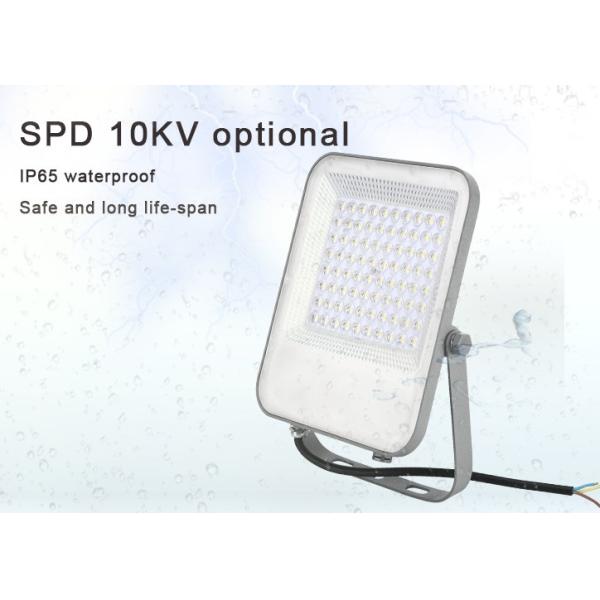 Silver Ultra Thin Aluminum Housing 50w Led Floodlight Ip66 waterproof 10KV 200 watt for street garden basketball court