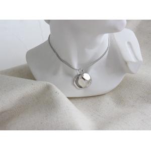 Lanciashow 925 Sterling Silver Clavicle Chain Necklace With Geometric Irregular