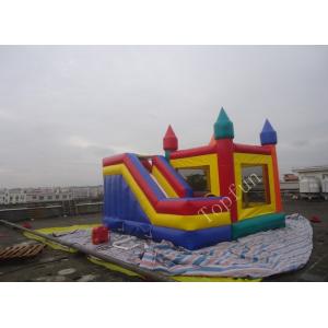 Funny Inflatable Jumping Castle , Custom Commercial Playground Slides