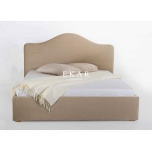 Quality Fabric Cushion Headboard Latest Design Wooden Bed Model for sale