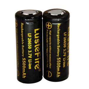 Quality LustFire 26650 5500mah 3.7V Rechargeable Lithium Ion Battery high capacity lithium torch battery for sale