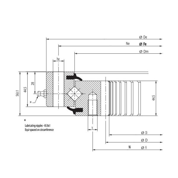 RKS.162.14.1094 cross roller slewing bearings with internal gear for packing machine