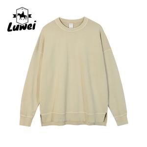 China Plain Retro Heavy Weight Pullover Oversized 380g 100% Cotton Men's Hoodies & Sweatshirts With Pocket on sale