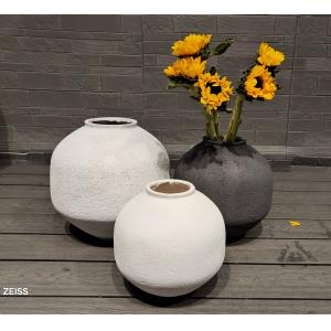Customized Fiber Clay Planter and Drainage Holes Frost Resistant