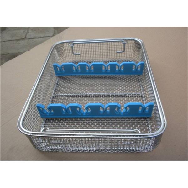 Perforated Stainless Steel Wire Mesh Baskets For Medical Sterilization 50 - 120mm Width