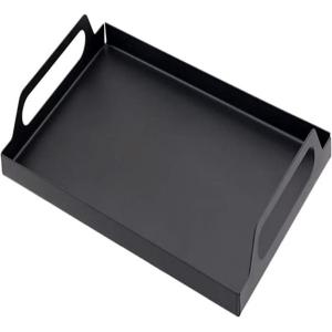 Metal Handled Serving Tray for Food Serving Carved Design 1mm Thickness