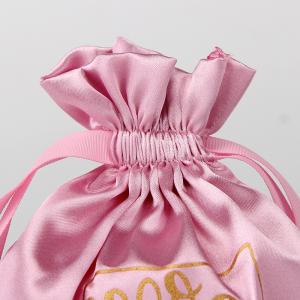 Satin Hair Packaging Drawstring Silk Bags For Hair Extensions