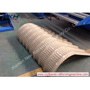 Blue Roofing Sheet Crimping Machine , Hydraulic Crimp Panel Curving Machine