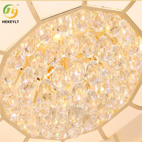 Hot Sale Luxury Led Crystal Golden Ceiling Lamp For Bedroom living room