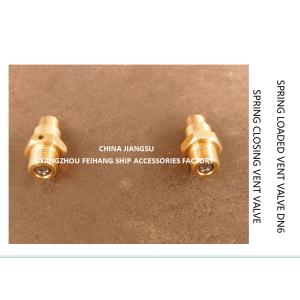 DN6 Brass Spring Loaded Vent Valve with Threaded Ends and CB/T3778-1999 Standard