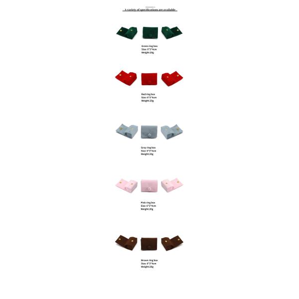 Candy Color Velvet Jewelry Box for Customized Storage of Rings Necklaces and Earrings