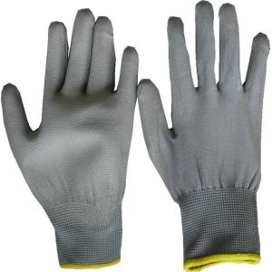 PU Coated Grey Nylon Gloves