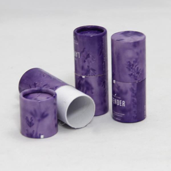 Pantone Purple Paper Tube Cans packaging gloss lamination for lip stick